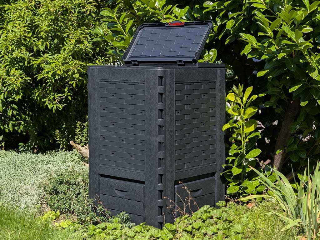 Thermoquick Express Komposter Black Line in Rattan Optik