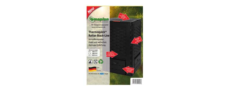 Flyer - Komposter Thermoquick Black-Line Rattan-Optik
